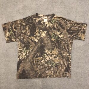 Vintage Y2K Mossy Oak Realtree Long Sleeve Camo Pocket T-Shirt Men's Sz XL